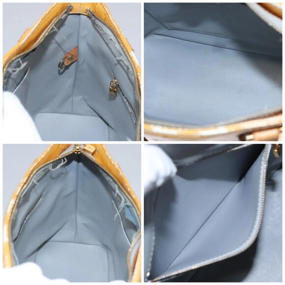 LOUIS VUITTON Monogram Vernis Houston Hand Bag Gris M91053 LV Auth EC632 - Picture 16 of 16